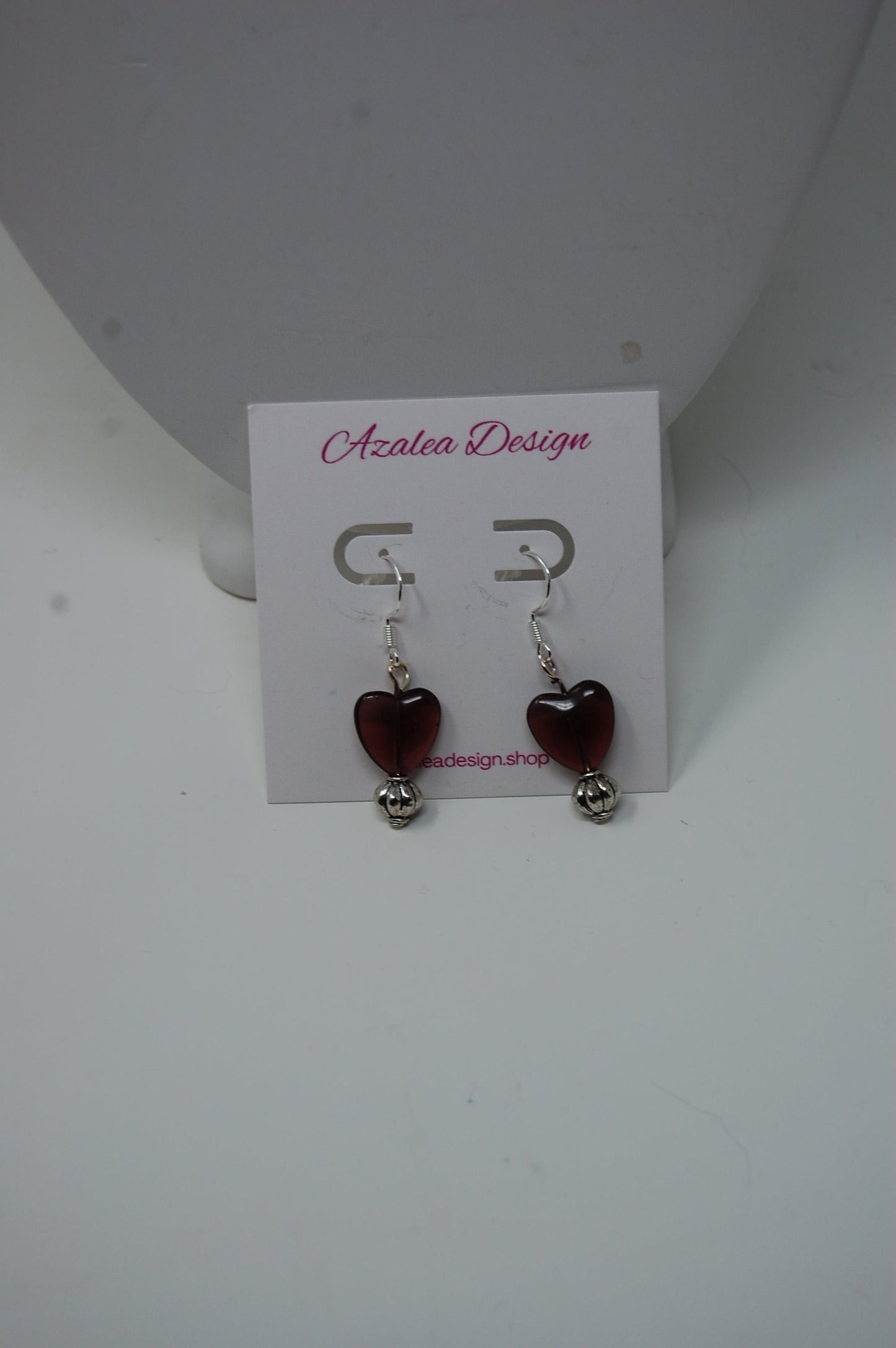 Purple Heart Dangle Earrings