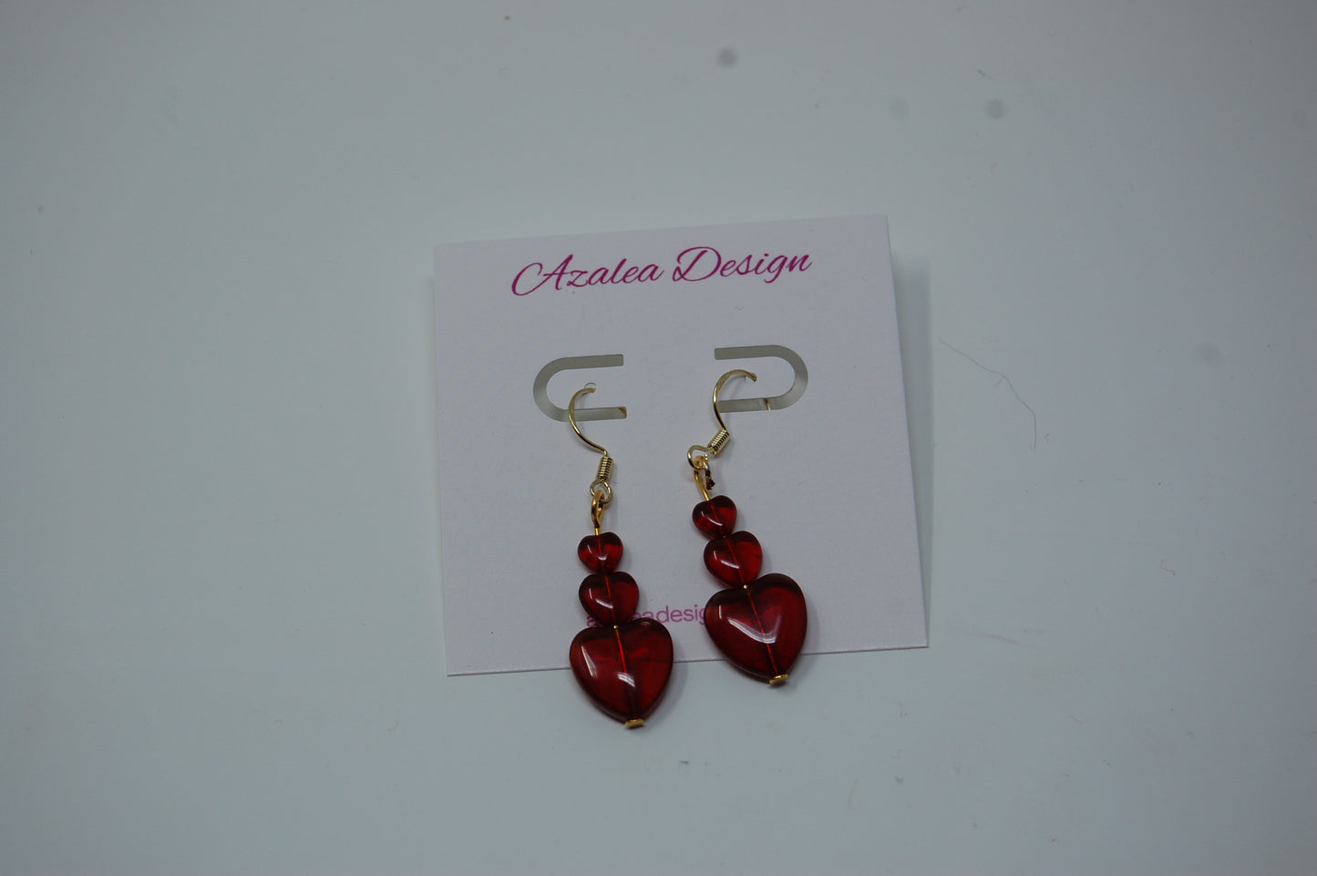 Triple Heart Dangle Earrings