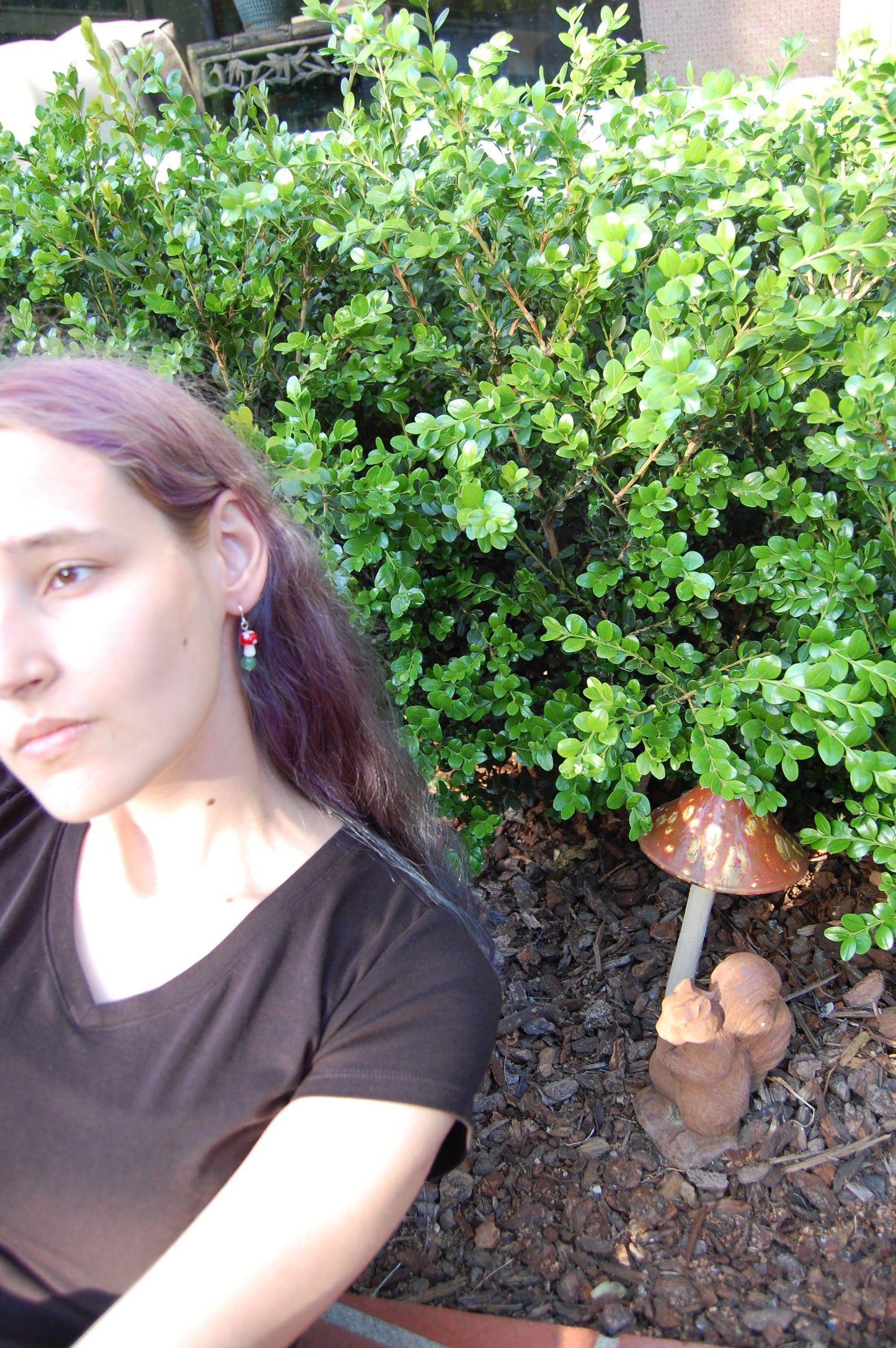 Red Mushroom Dangle Earrings