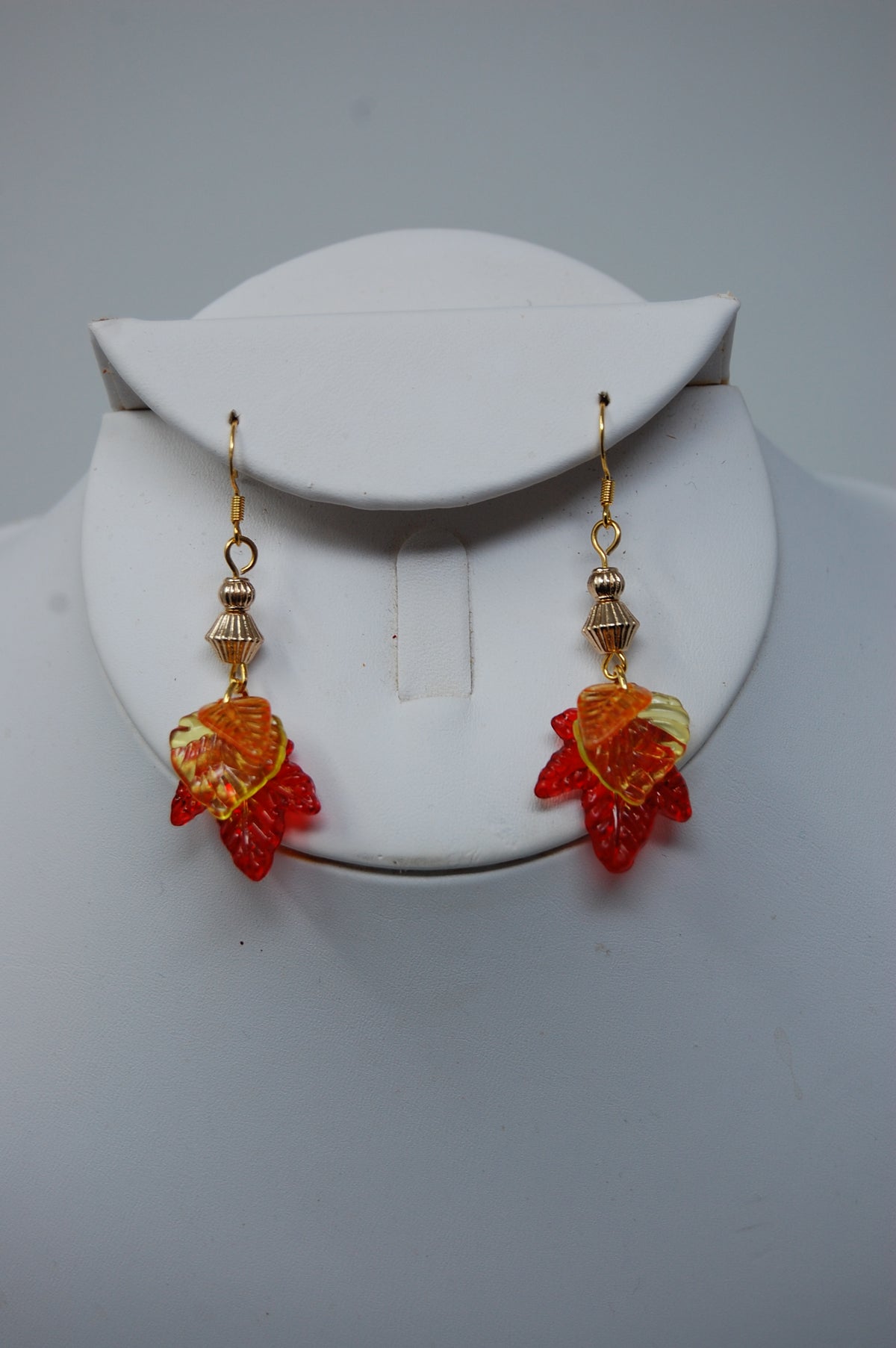 Large Autumn Leaf Dangle Earrings