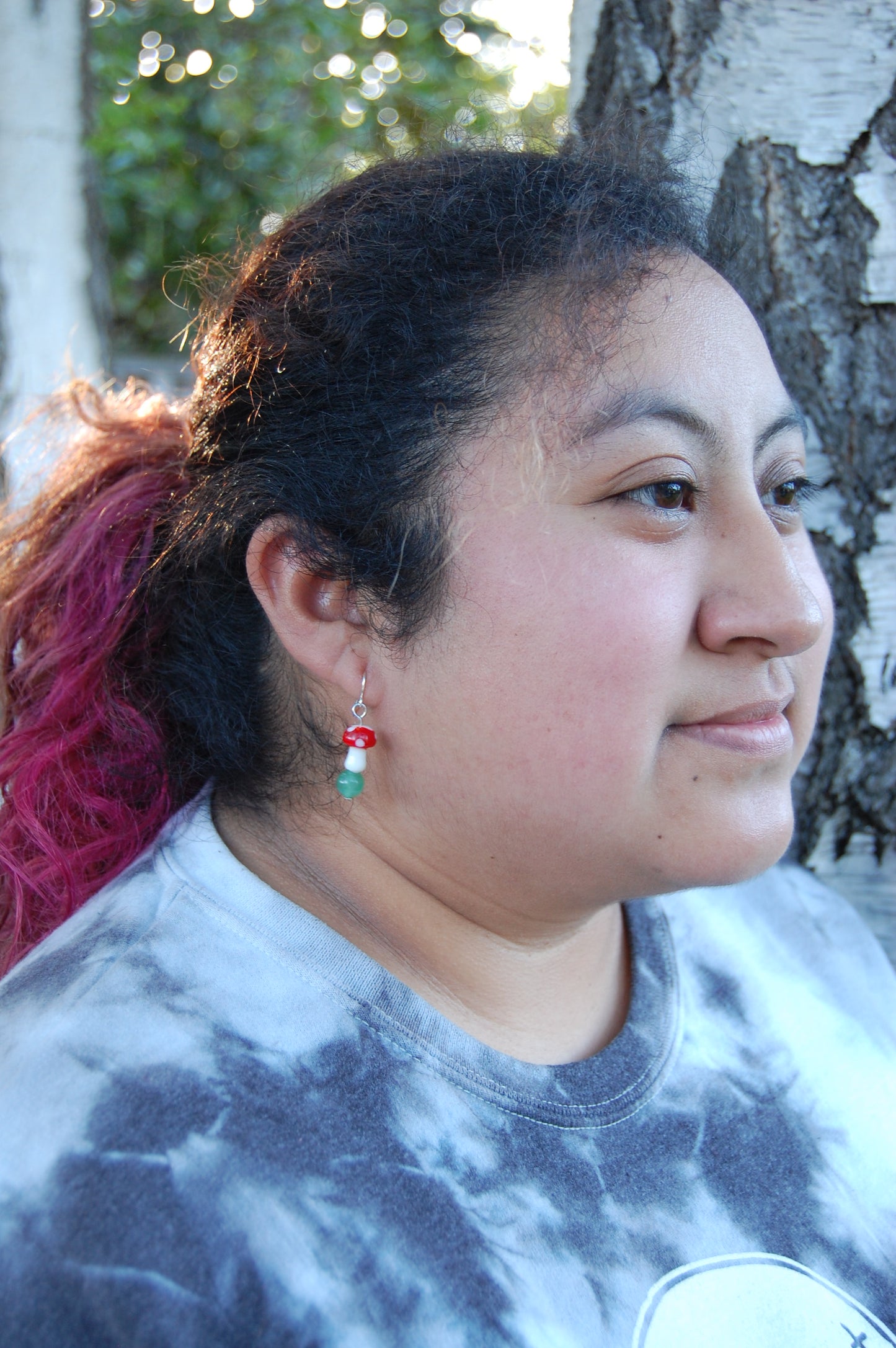 Red Mushroom Dangle Earrings