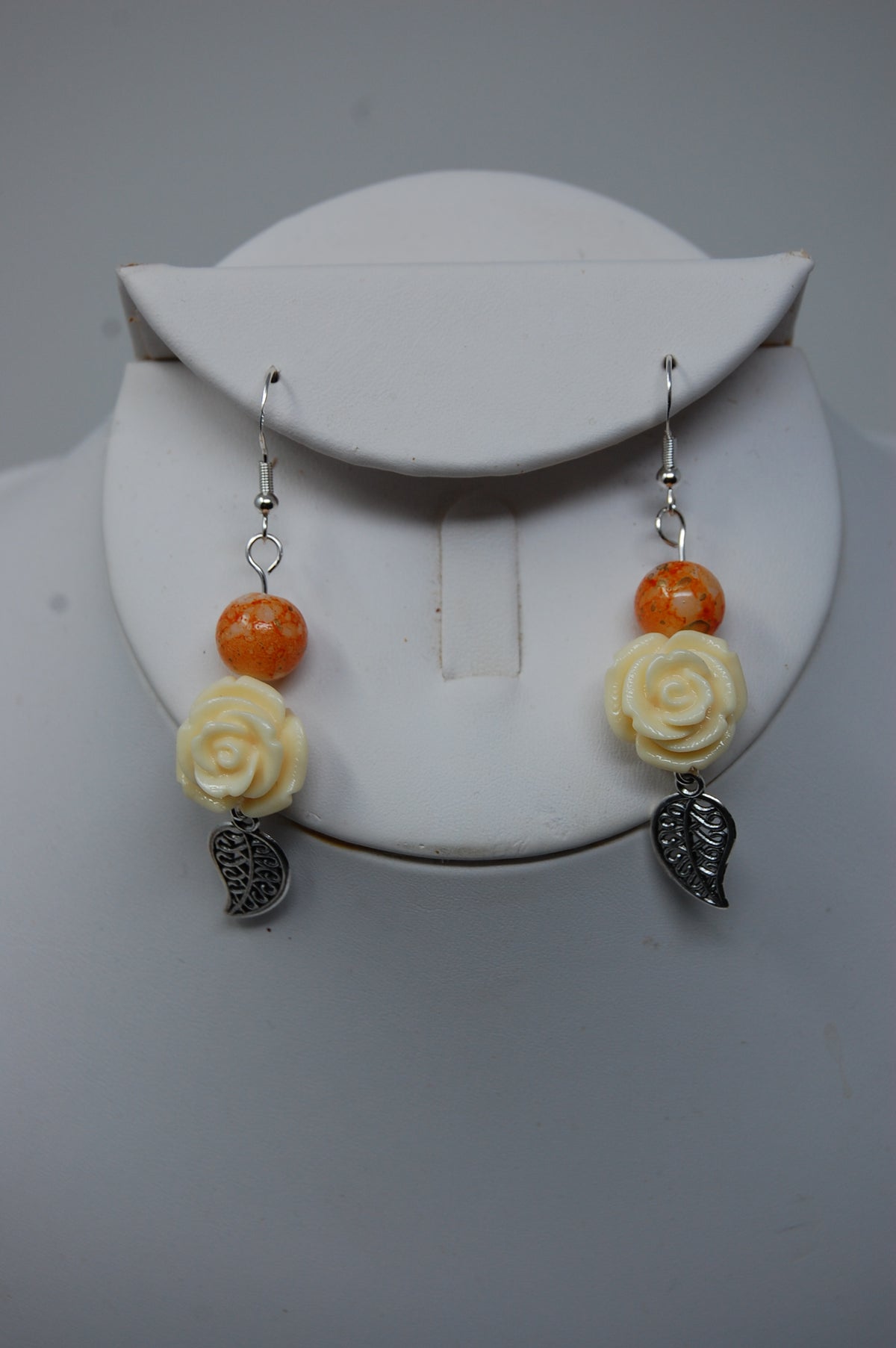 Autumn Rose Dangle Earrings
