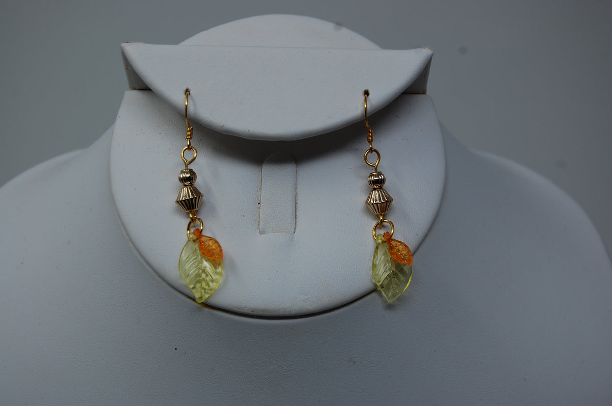 Small Autumn Leaf Dangle Earrings