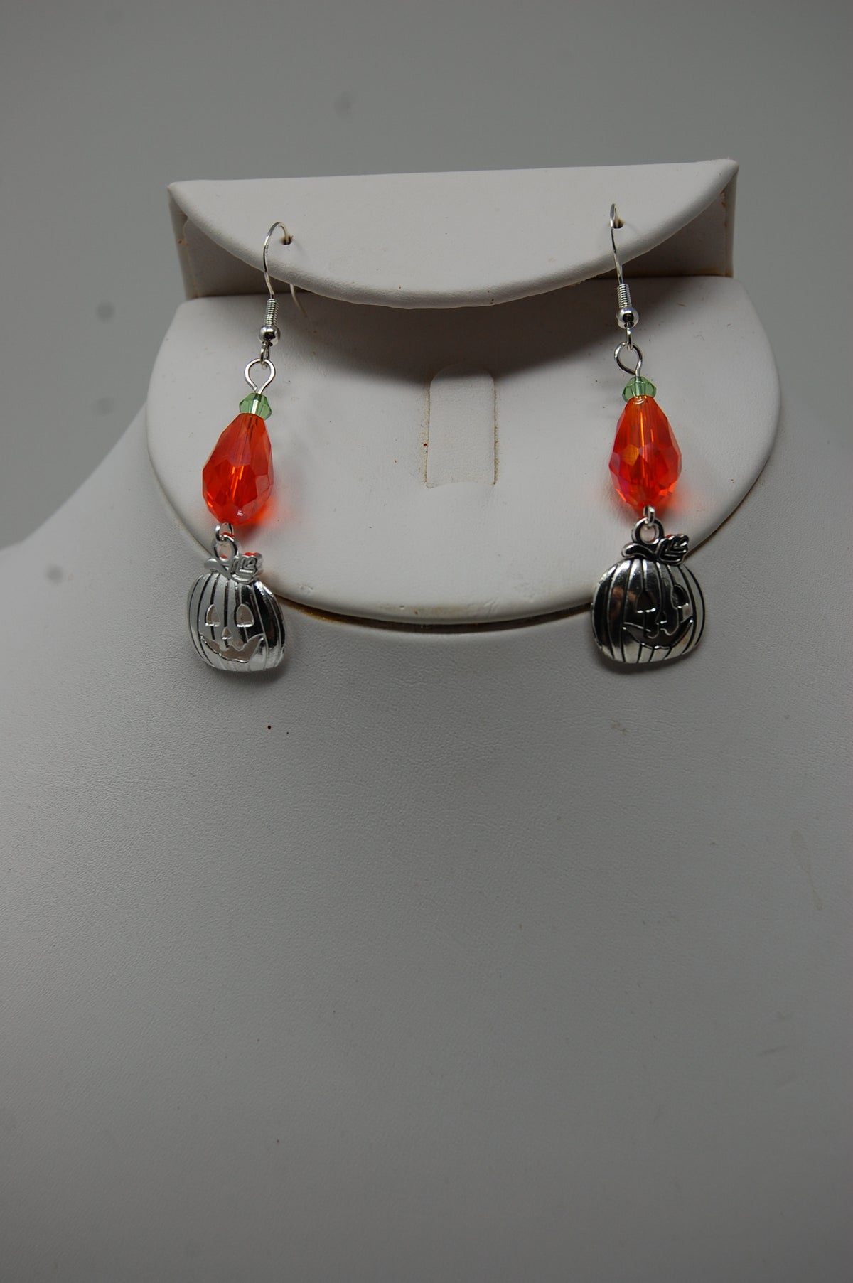 Metal Jack'o'Lantern Dangle Earrings