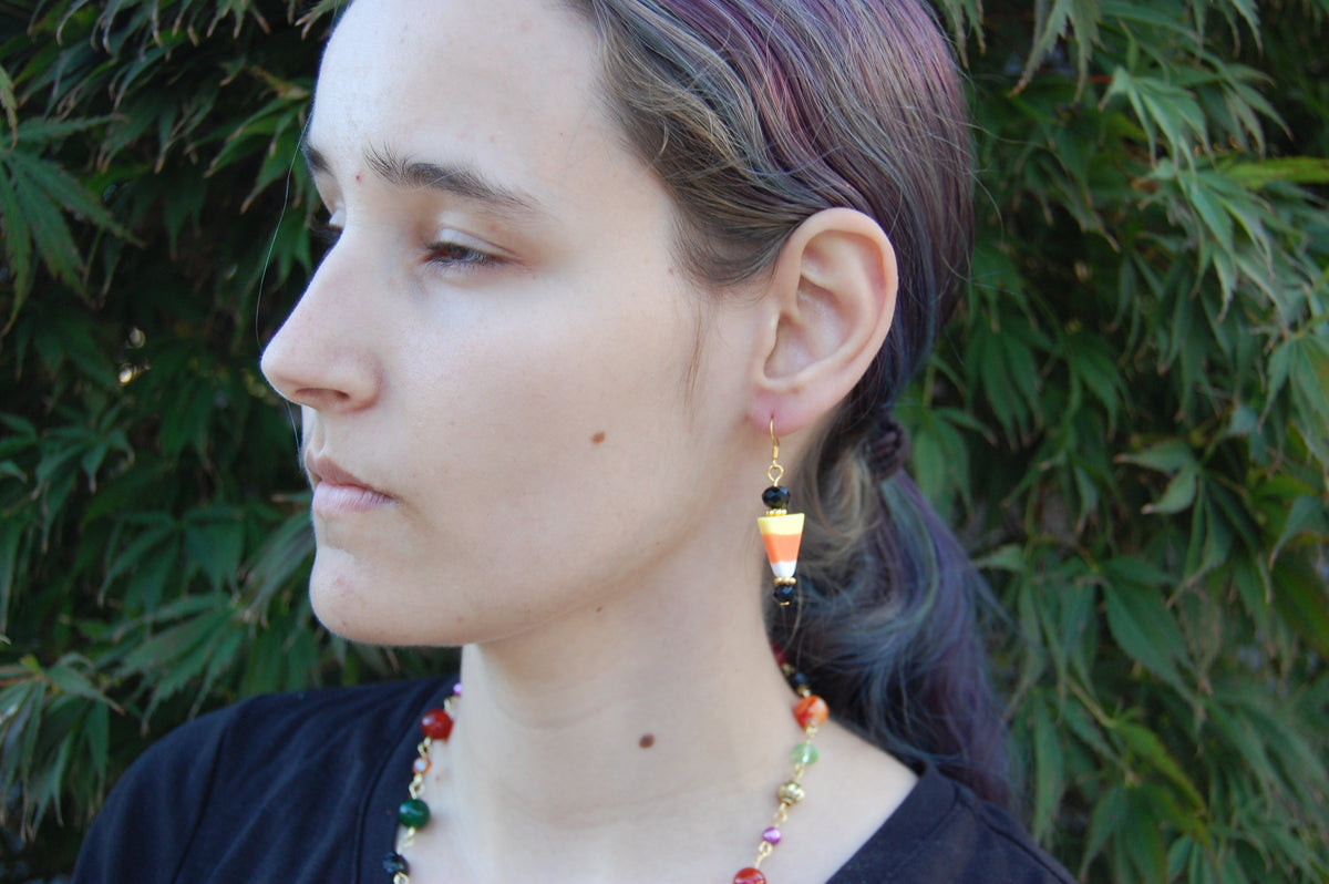 Candy Corn Dangle Earrings