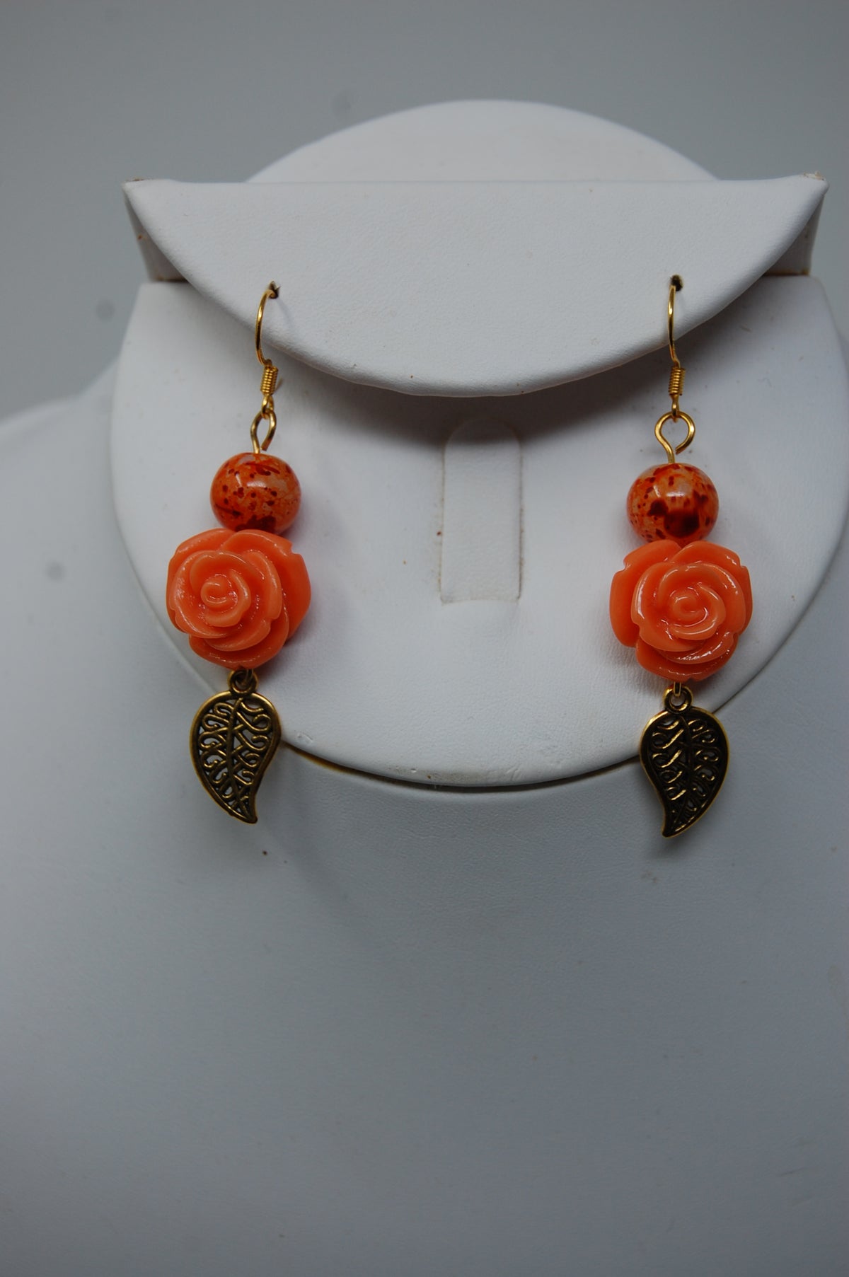 Autumn Rose Dangle Earrings