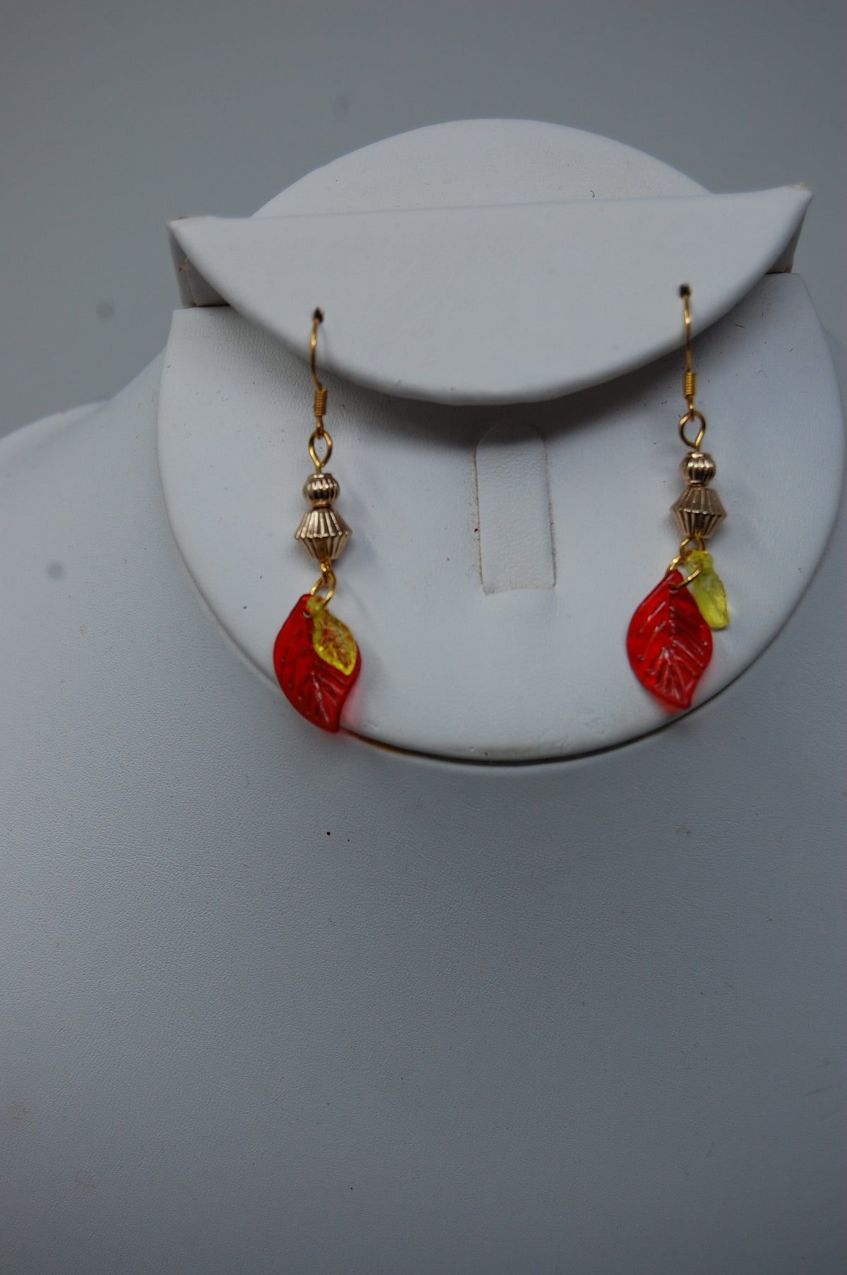 Small Autumn Leaf Dangle Earrings