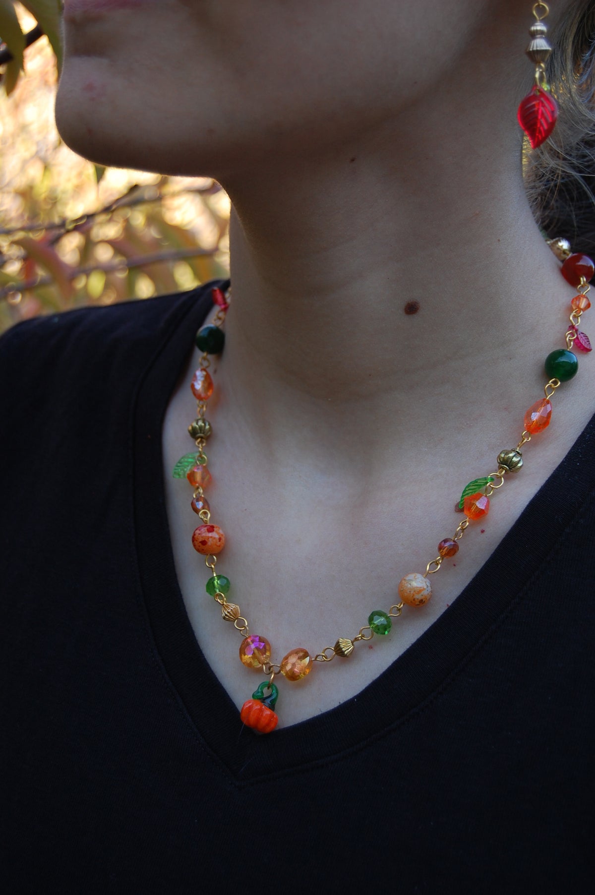 Autumn Pumpkin Necklace
