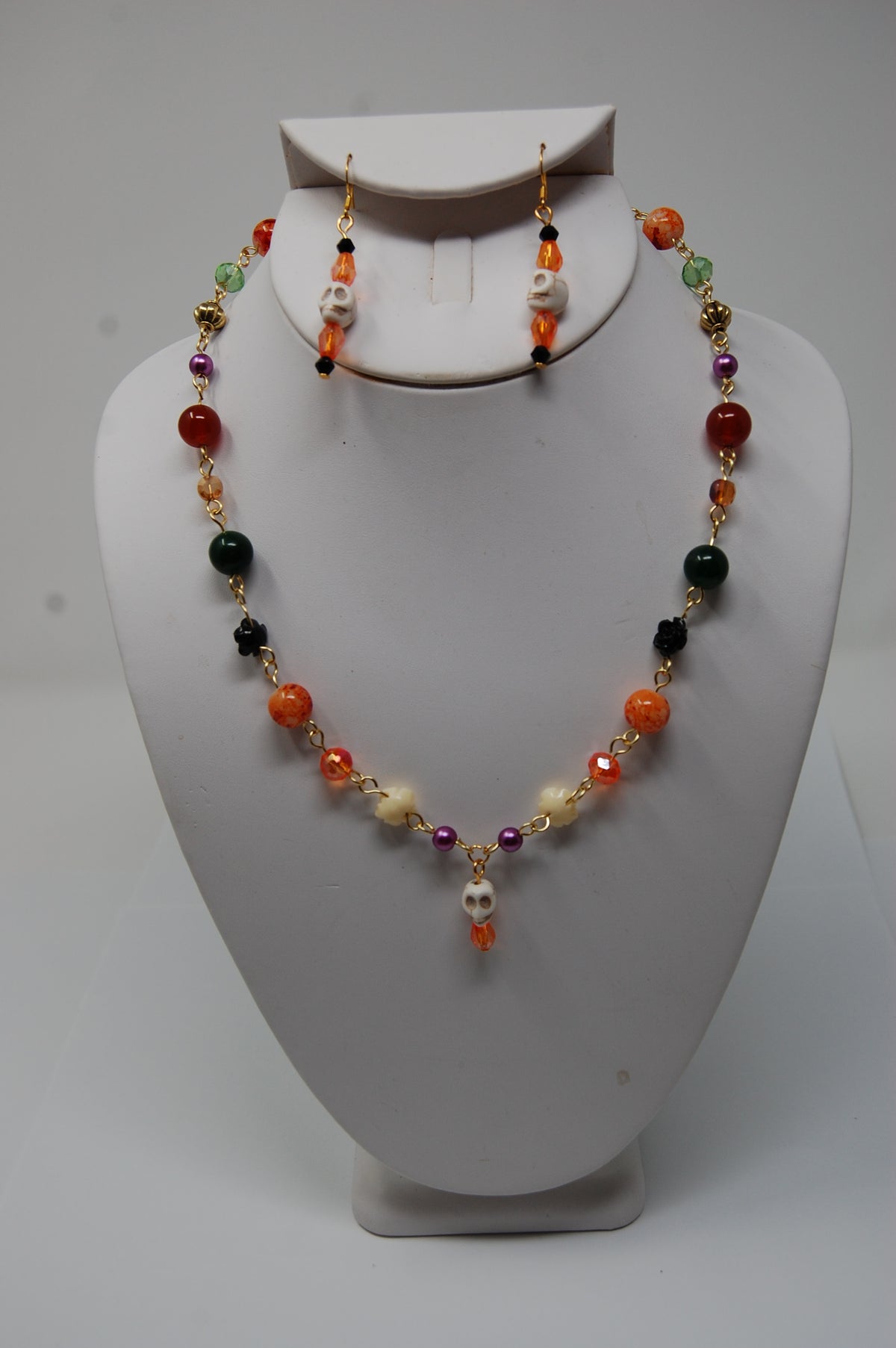 Beaded Skull Necklace