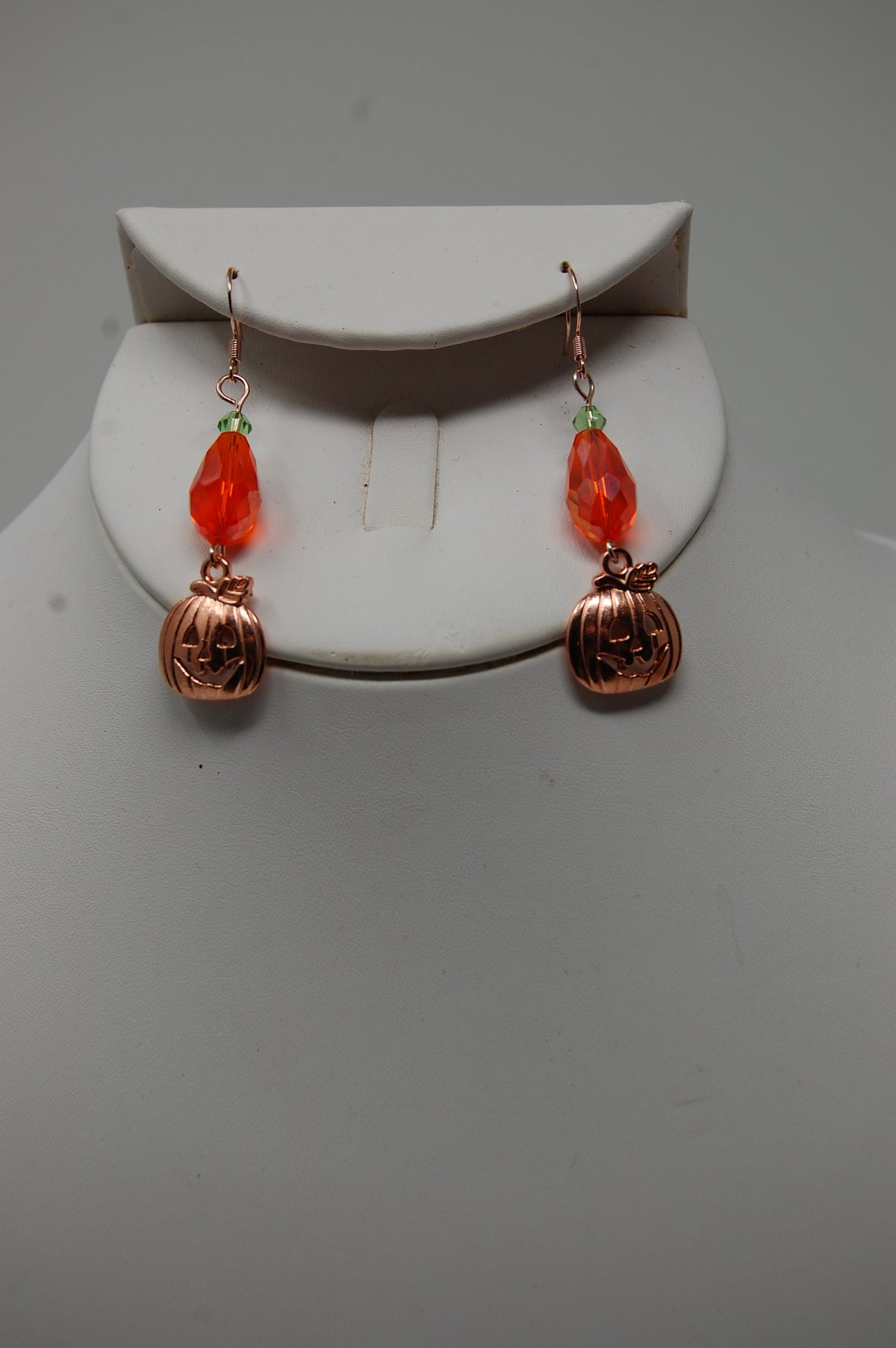 Metal Jack'o'Lantern Dangle Earrings