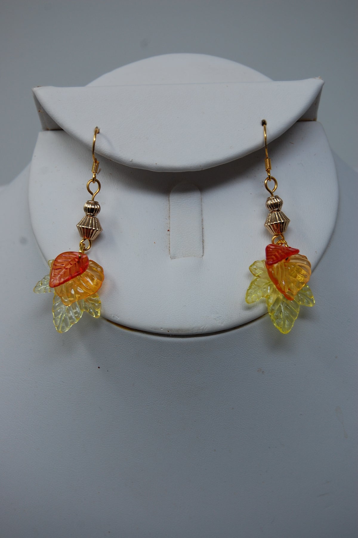 Large Autumn Leaf Dangle Earrings