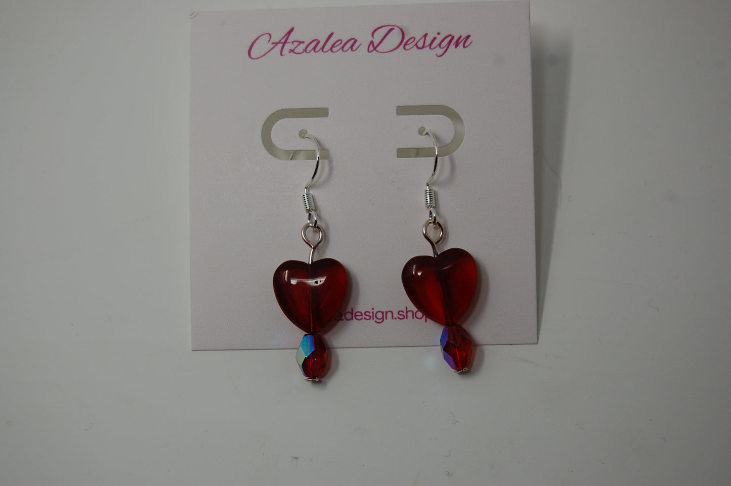 Red Heart Dangle Earrings