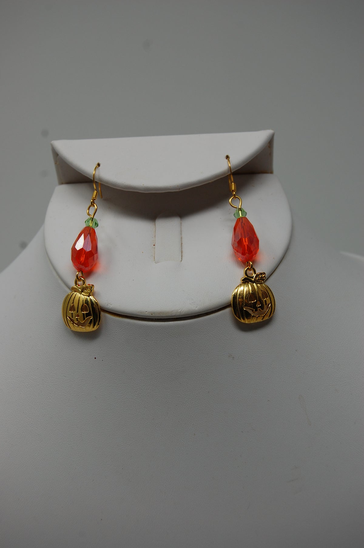 Metal Jack'o'Lantern Dangle Earrings
