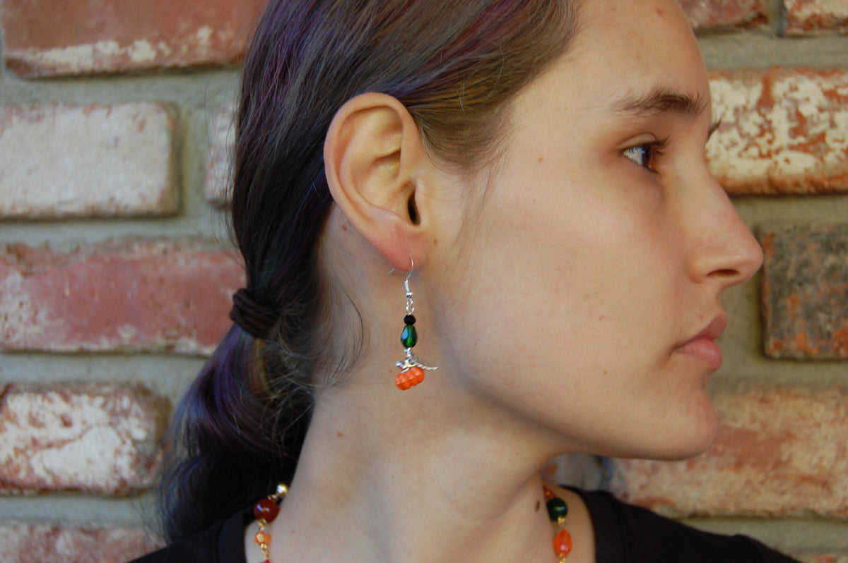 Pumpkin Dangle Earrings