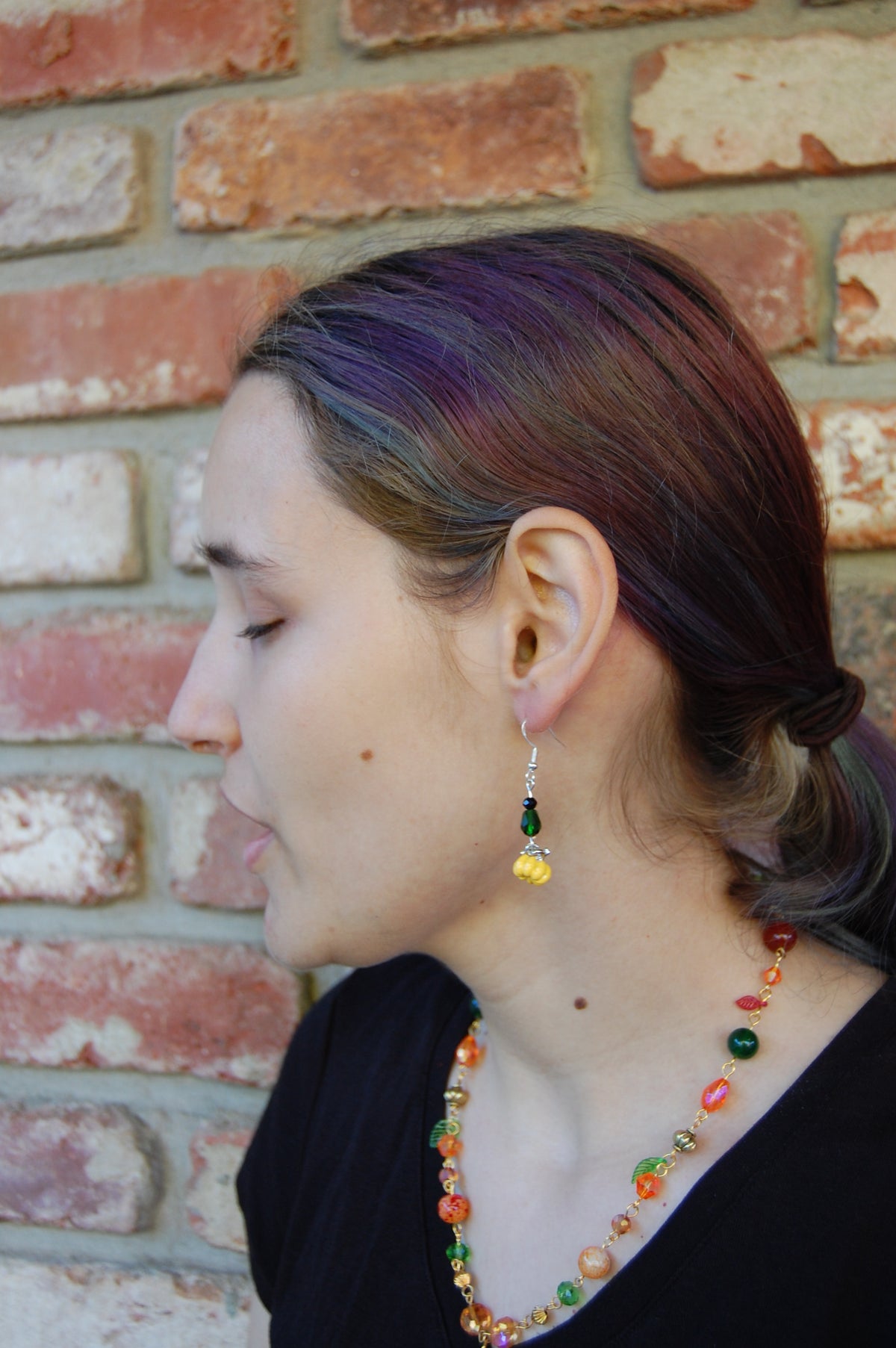 Pumpkin Dangle Earrings