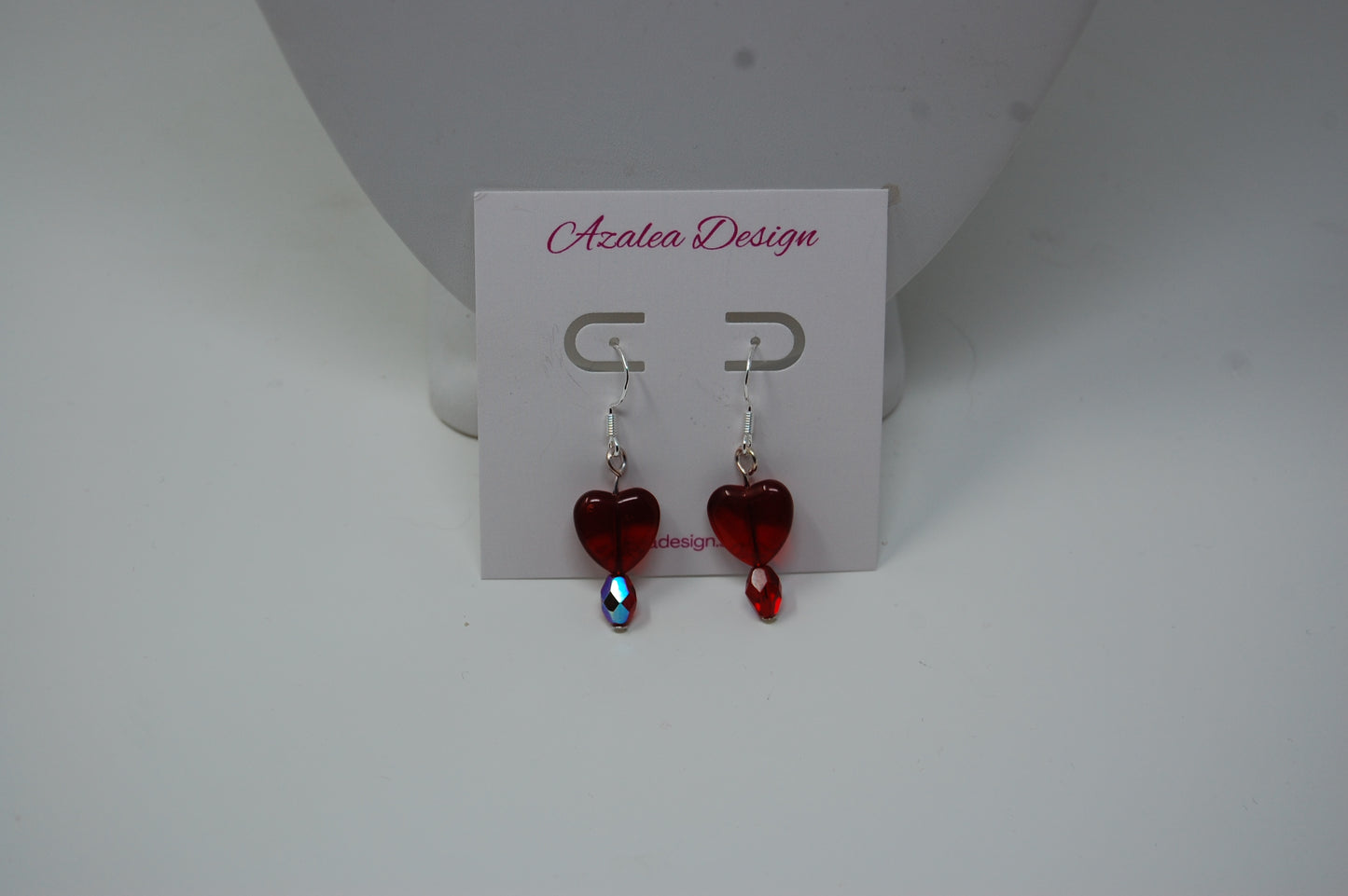 Red Heart Dangle Earrings