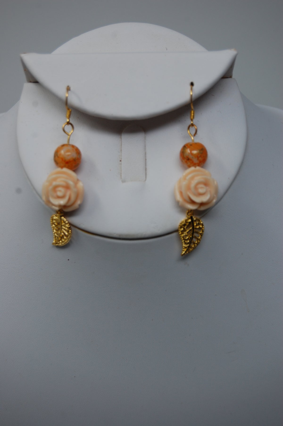Autumn Rose Dangle Earrings