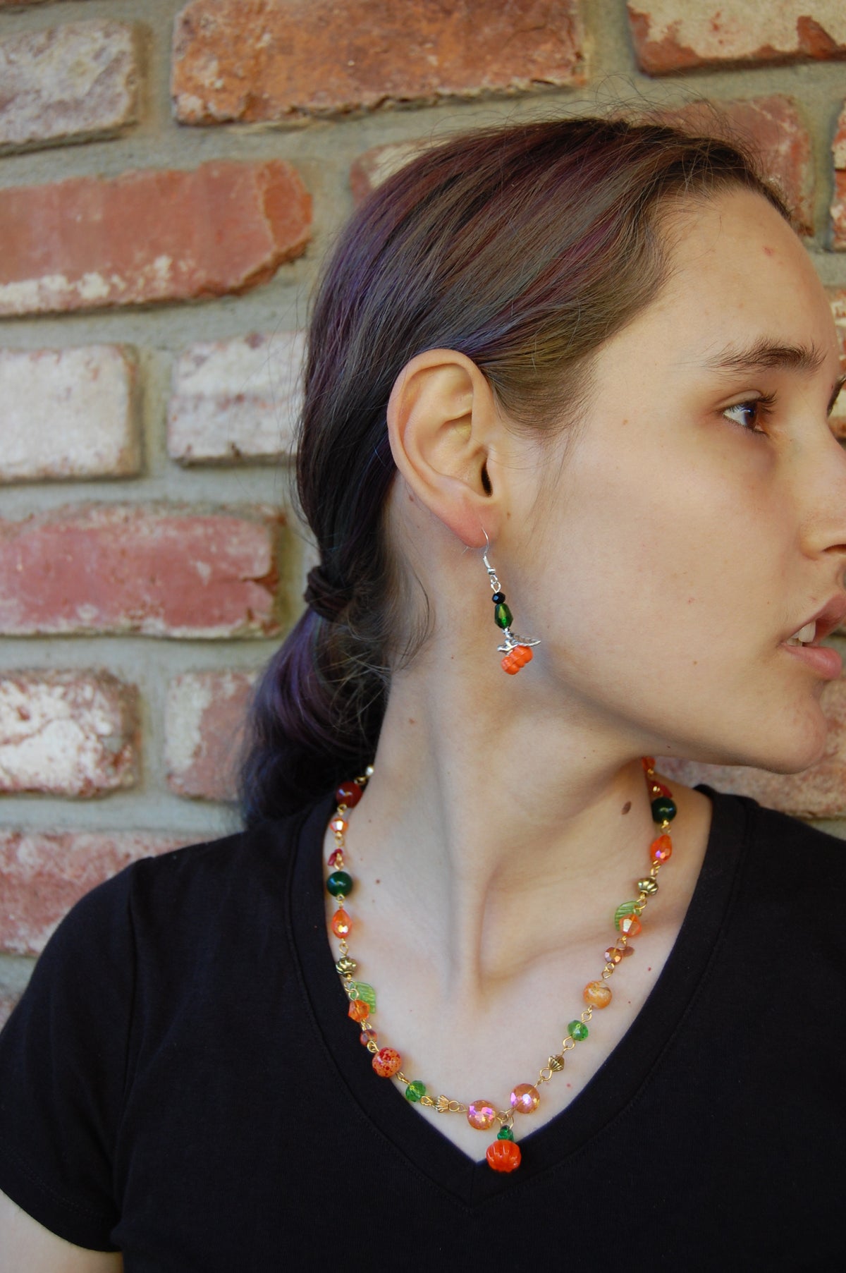 Pumpkin Dangle Earrings