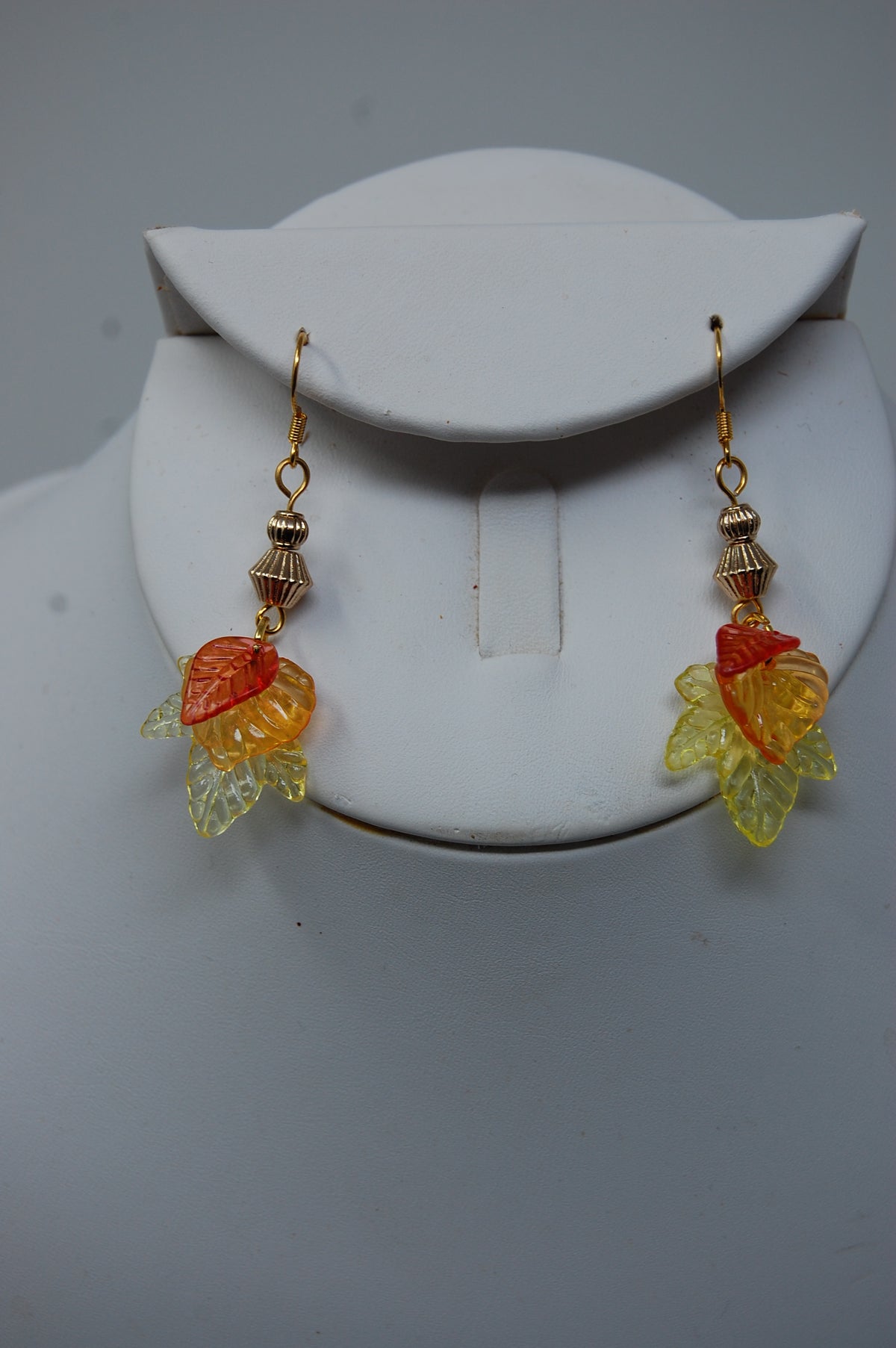 Large Autumn Leaf Dangle Earrings