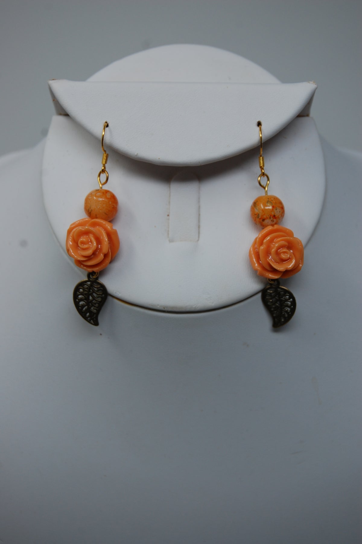 Autumn Rose Dangle Earrings