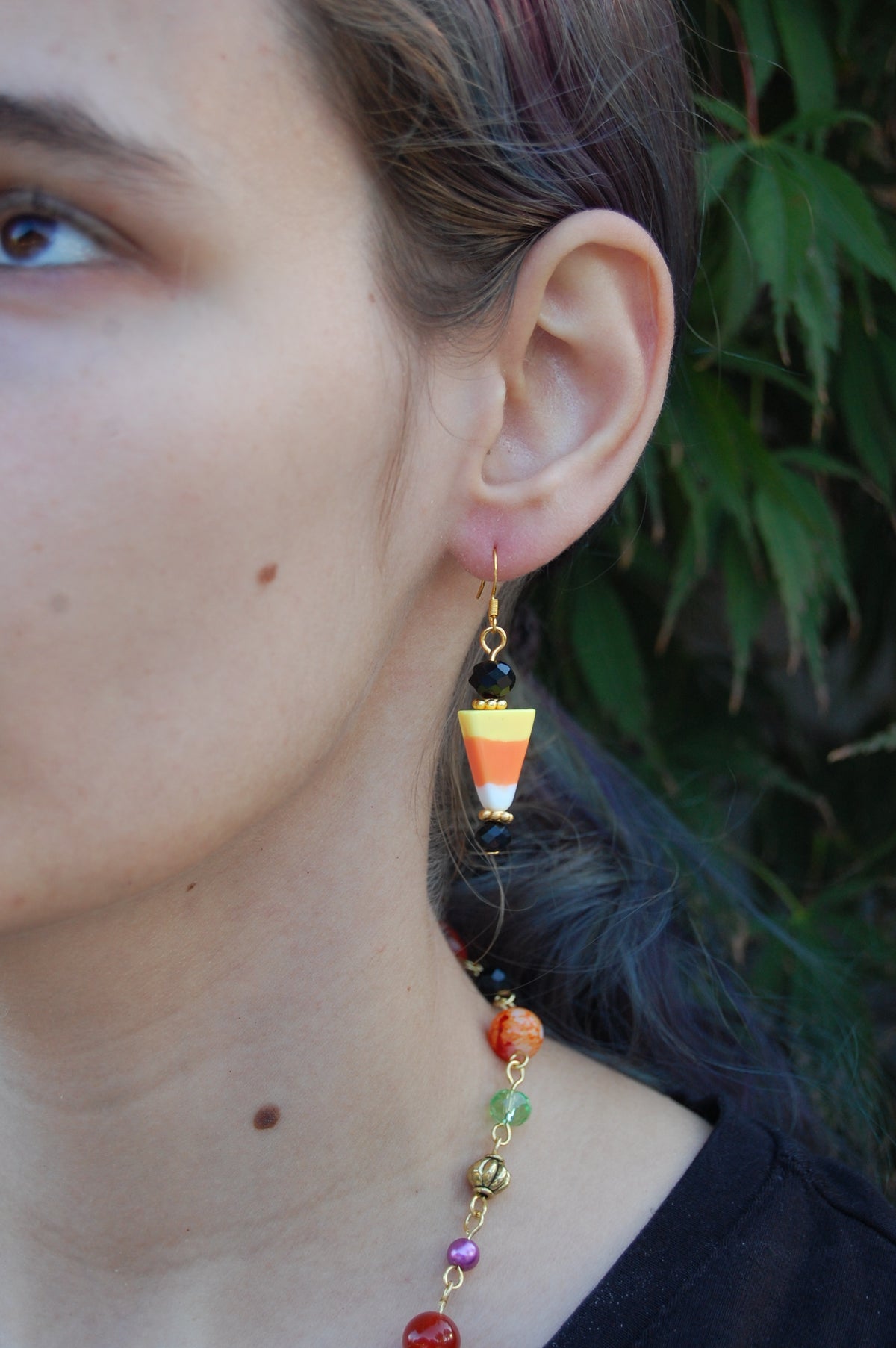 Candy Corn Dangle Earrings