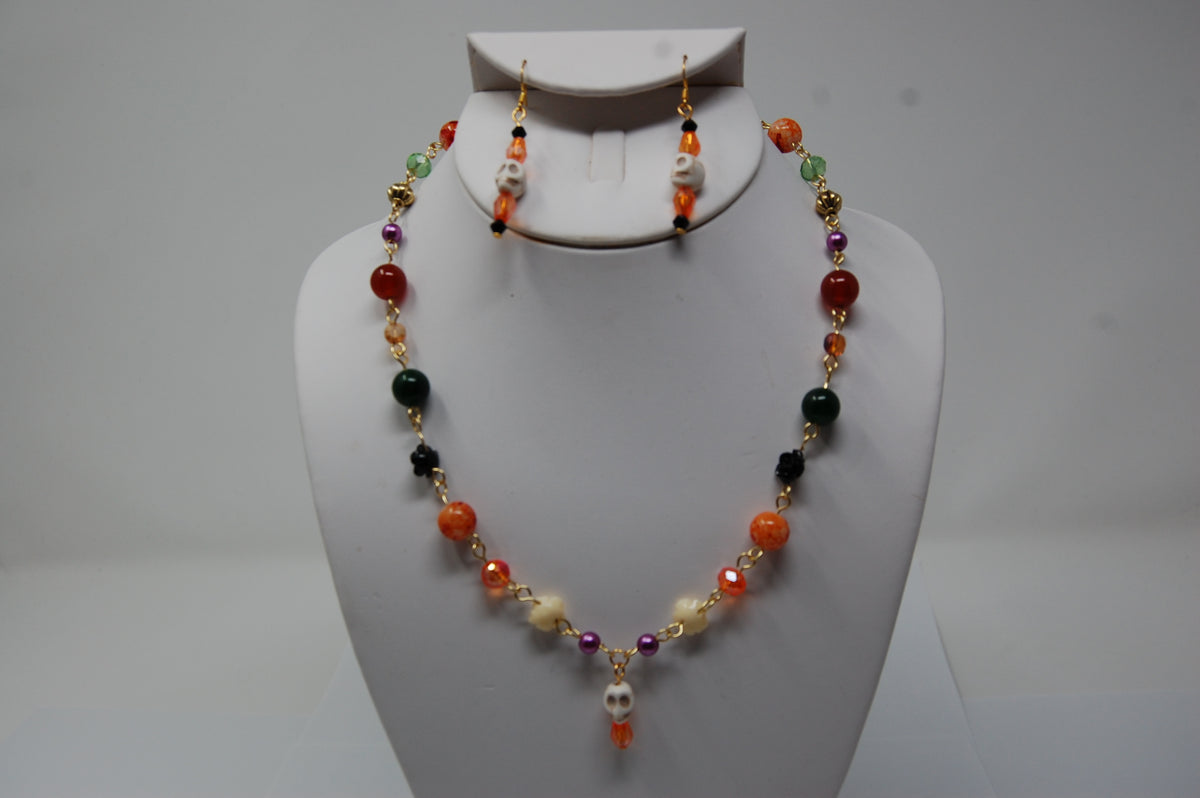 Beaded Skull Necklace