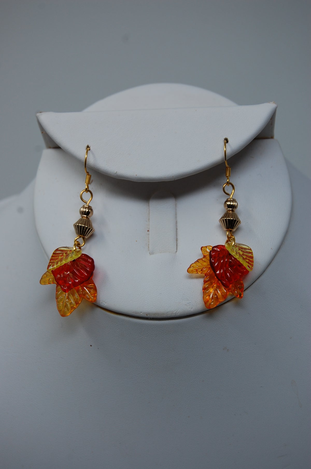 Large Autumn Leaf Dangle Earrings