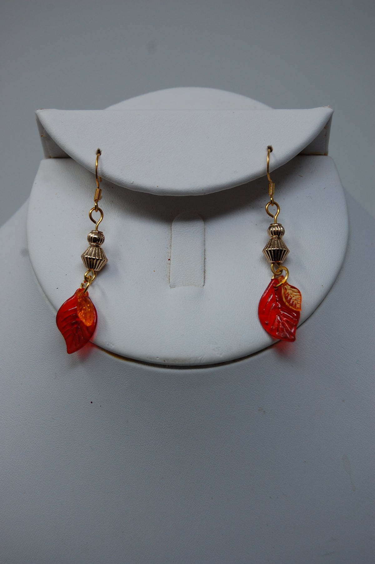 Small Autumn Leaf Dangle Earrings