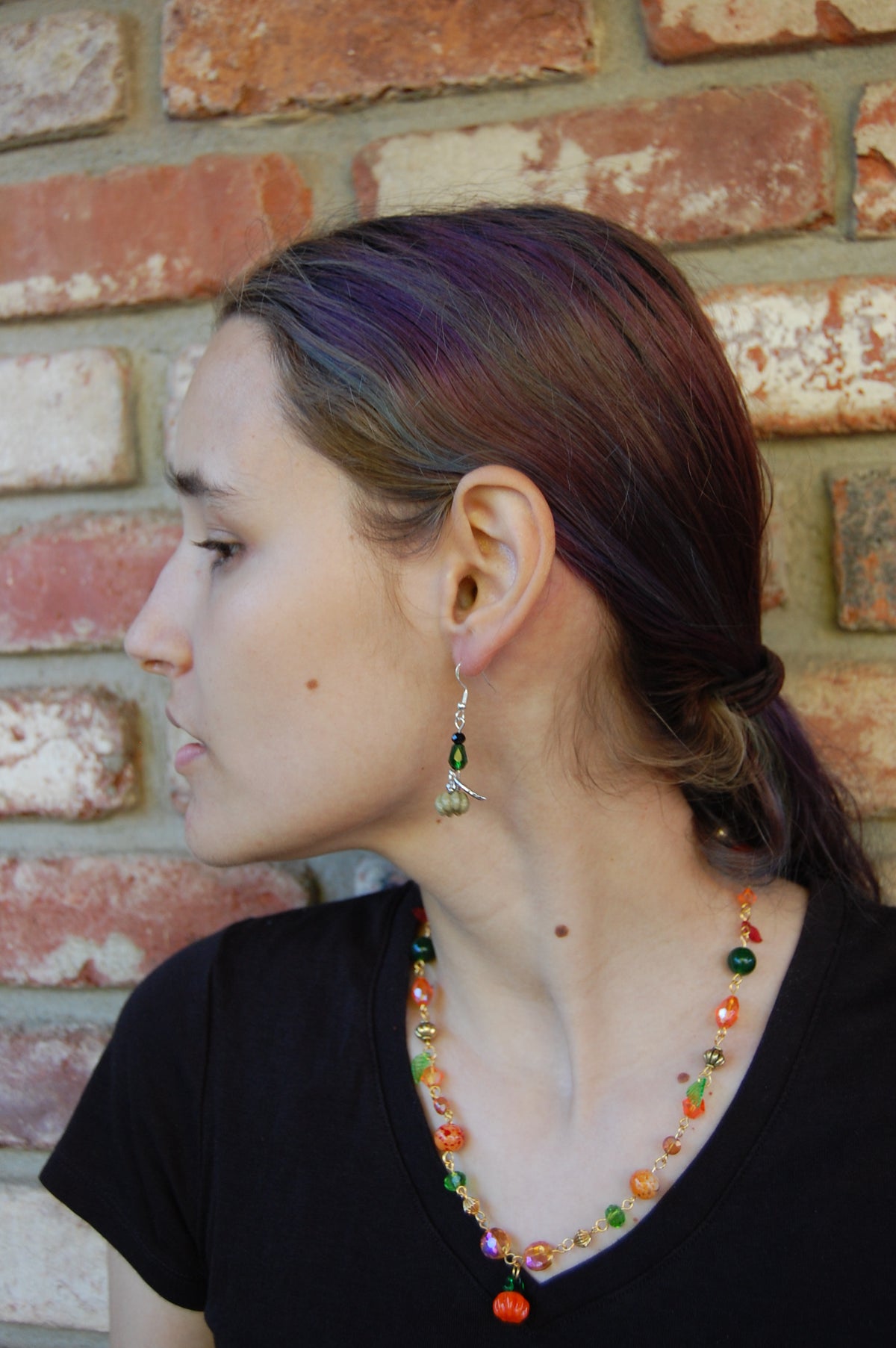 Pumpkin Dangle Earrings