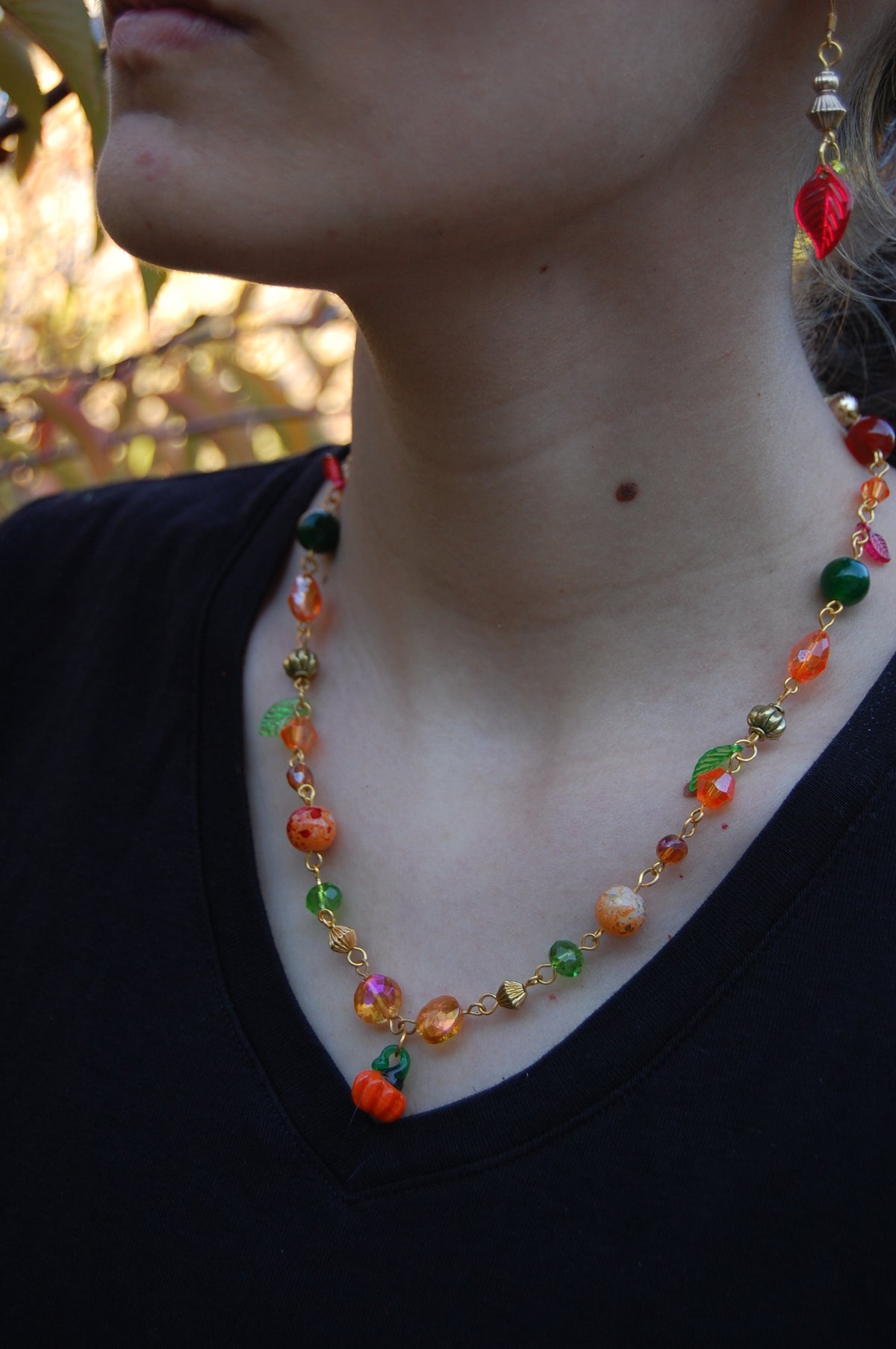 Autumn Pumpkin Necklace