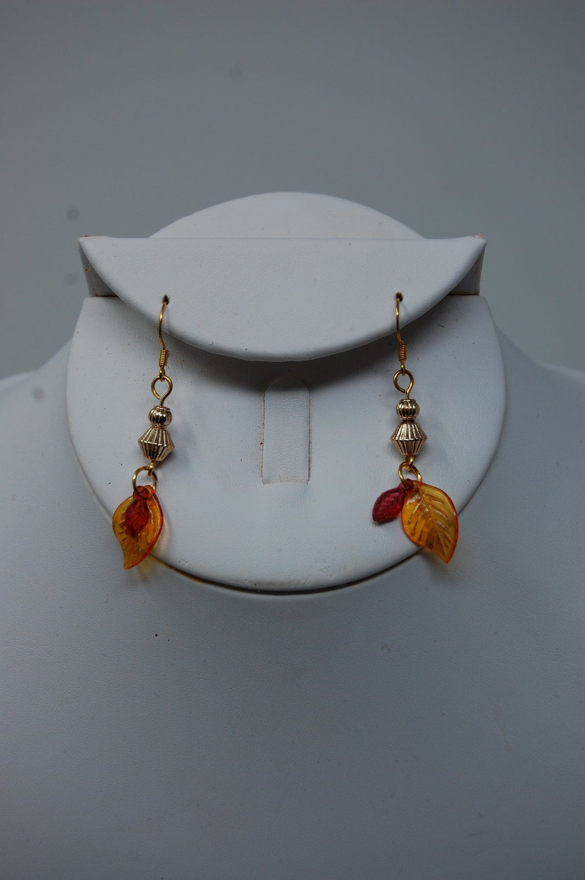 Small Autumn Leaf Dangle Earrings